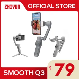 Köpfe Zhiyun Offizielles reibungsloses Q3 -Telefon Gimbal 3axis Handheld Stabilisator für iPhone 14 Pro Max /Xiaomi /Huawei gegen DJI OM 5 5