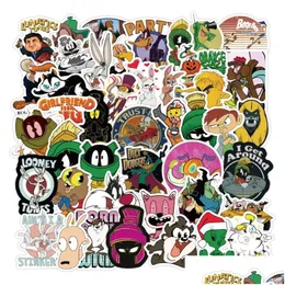 Naklejki samochodowe 50pcs/Lot Cute Animation Rabbit Looney Tunes naklejka kreskówka Kreatywna rowerowa rowerowa deskorolka gitarowa walizka Wodoodporna D OTBPG