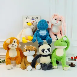 Foreign trade hot selling forest shy hide and seek cat series plush toy doll frog duck monkey panda doll gift