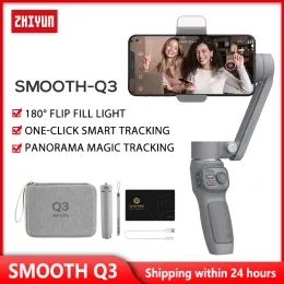 Стабилизатор смартфона Zhiyun Smooth Q3 3axis Стабилизатор смартфона с легким автоматическим отслеживанием объектов для iPhone 13 12 Pro Max Android