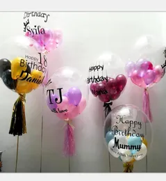 Przezroczyste foliowe helu balony powietrza kreatywne bobo balony ślubne Shower Xmas Nowy rok urodzinowy wystrój przezroczysty Baloons Kids T9734828