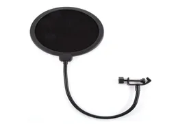 Professionell klämma på mikrofonpopfilter tvåskikt inspelning Spray Guard Double Mesh Screen Windcreen Studio3586843