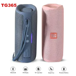 TG365ポータブルBluetoothスピーカーデュアルベースLEDワイヤレスサブウーファーウォータープルーフアウトドアコラムブームボックスFM AUX BT TFミュージックプレーヤー