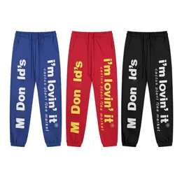 Designer calças masculinas sweatpants hip-hop na moda americano retro calças femininas high street impresso moda casual calças