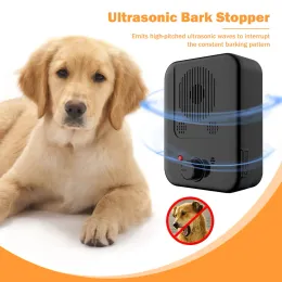 Deterrents Ultrasonic Anti Barking Device Dog Training Equipment Safe Adjustable Rechargeable Waterproof AntiBarking Device Pet Supplies