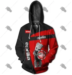 men039s هوديز من النوع الثقيل Aprilia Motorcycle Logo Jacket Sportswear 3D Pattern Sweatshirt Hip Hop Cool Hoodie عالية الجودة 1901184