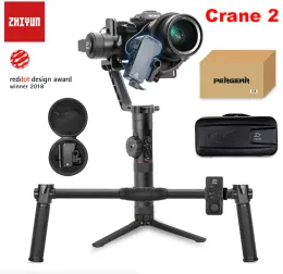 헤드 Zhiyun Zhi Yun 공식 크레인 2 Foccous Focus 삼각대 카메라 제어 케이블을 갖춘 모든 DSLR 카메라 용 새로운 스태빌라이저 Gimbal