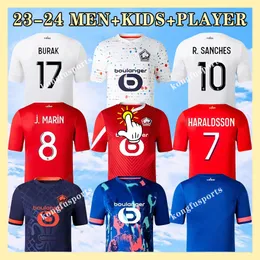 2023 2024 LOSC LILLE SOCCER Jerseys Umtiti White Cabella J David Yazici Ounas Football Shirt 23 24 Lille Olympique M.Bayo Maillot Home Player