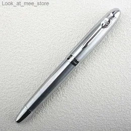 Fountain Pens Fountain Pens Jinhao X450 Stainless Steel Silver Clip Metal Fountain Pen 0.7mm Nib Steel Ink Pens for Gift Office Supplies School Supplies Q240314