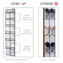 Sacos de armazenamento Sapatos Saco Branco Net Sobre Porta Titular Rack Grade Wall-mounted Tecido Não-tecido Suspensão de Parede Doméstico