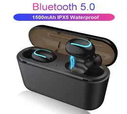 Q32 TWS Bluetooth 50 Auricolare Blutooth Cuffie senza fili per telefono Cuffie stereo senza fili vere Sport Auricolari HBQQ7141724