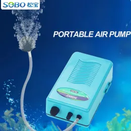 Akcesoria SOBO Przenośna duża zasilana pompa powietrza Akwarium do połowów na zewnątrz z kamieniem powietrznym Wysoka jakość 2L/min