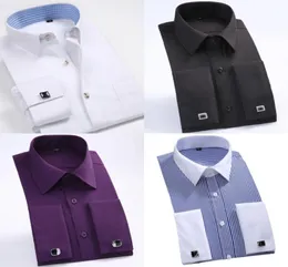 新しいスタイルのコットンホワイトメンウェディングプロムディナーグルームシャツを着る花roomシャツクラシックストライプマンドレスシャツ3746 6641933