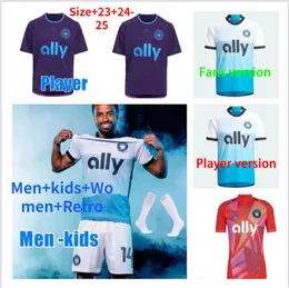 2024 2025 4XL Charlotte Soccer Jerseys Copetti FC Home Fans Player Version Away Football Shirt 23 24 25 Men Kids Kit Bronico Vargas Bender Tuiloma Malanda Home Away Away