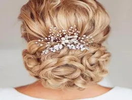 Pearl Hairpins Bridal Hair Comb Wedding Accessories For Hair Ornaments Girl Crystal Clip Women Brides Pin Hair Jewelry6158429