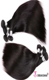 Reine Haarverlängerungen, unverarbeitetes Echthaar, Bündel, gerade, peruanisch, indisch, malaysisch, brasilianische Haarwebart, Remy, 3 Bündel, 300 g, 7209755