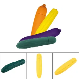 Sexuell vibrator för par Kvinnor Fruit Series Chili Cucumber Augabline Corn Morot Massage Stick Fullt Waterproof Design 240312