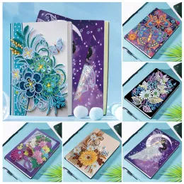 Stitch 50 Pages Diamond Painting Notebook DIY Flower Mandala Special Shaped Diamond Embroidery Cross Stitch A5 Notebook Diary Book