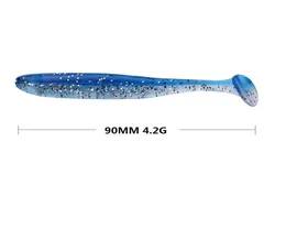 10pcsbag 90 mm 42G Wobbler silikonowy przynęta Morze Worma Swimbait Streamer Krzemowy Sztuczny podwójny kolor Spinnerb2798021