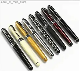 Çeşme Kalemleri Çeşme Pens Jinhao X750 IC tarzı Gümüş Klips Metal Çeşme Kalem 0.5 mm Nib Çelik Mürekkep Kalemleri Hediye Ofis Malzemeleri Okul Malzemeleri Q240314