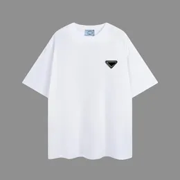 2024 Verão Homens Mulheres Designers Camisetas Soltas Oversize Tees Vestuário Moda Tops Mans Casual Peito Carta Camisa Luxo Rua Manga Roupas