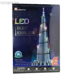 3D Puzzles T0416 3D Puzzles 1,5M Dubai Burj Khalifa Tower DIY Building Paper Model Kids Creative Dift Dzieci Edukacyjne zabawki gorąca sprzedaż 240314