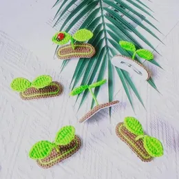 Haarschmuck Koreanische Wolle Grüne Bohnensprossen Clips Lustige Kinder Kawaii Pins Handgemachte Strickmädchen Dekorationen