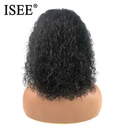 2020 nova mongol encaracolado curto perucas de cabelo humano para as mulheres frente do laço perucas de cabelo humano isee perucas de cabelo remy 150 densidade bob laço fron5874593