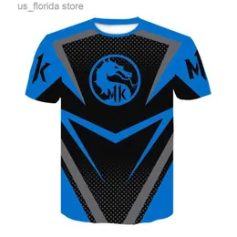 Homens camisetas Mortal Kombat Gráfico Camiseta Jogo de Luta 3D Impresso Vintage Strtwear Homens Mulheres Moda O-pescoço T Crianças Menino Tops Y2K Roupas Y240321