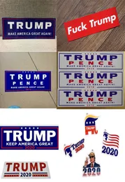 Nya Styles Trump 2020 bilklistermärken 76229cm Bumperklistermärke Keep Make America Great Decal för bilstyling fordon Paster DHL8019105