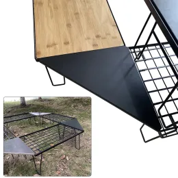 Möbler rostfritt stål triangelbräda för utomhus fällbara nätbord sidor hörn kontaktplatta camping bordshylla konsolt stöd