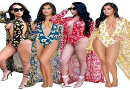 Backless Sexy One Piece Swimsuit Beach Coverups For Woman Printed Swimming Bathing Suits Women039S Beachwear Cover Ups Swimwe3058655