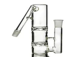 Clear Double Cyclone Glass Ash Catcher 45 Degree 14mm 18mm Ashcatcher Dis Perc Ash Catchers Smoking Bong Accessories Dab Tools210P5779960