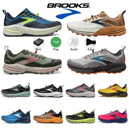 AAA+ Quality Brooks Running Shoes Brook Cascadia 16 Designer Shoes Mens Trainers Launch 9 Hyperion Tempo Triple Black White Mesh Men Women Flat Sports Sneakers 36-45