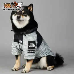 Hoodies roupas para cães capa de chuva para cães pequenos grandes casaco vento blusão bulldog francês com capuz para cães roupas jaqueta chihuahua rosto do cão