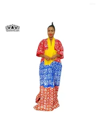 Ethnic Clothing Oversized African Dashiki Robe Print Long Maxi Dress Boubou Africain Homme