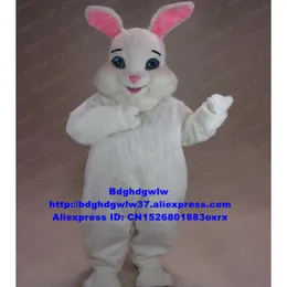 Mascot Costumes White Long Fur Easter Bunny Osterhase Rabbit Hare Mascot Costume Cartoon Character Good-looking Nice Performn ACTING Zx2413