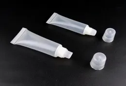 Recipientes vazios de brilho labial 5ml 8ml 10ml 15ml espremer tubos de brilho labial recarregáveis de plástico transparente tubos de brilho de maquiagem 5959301