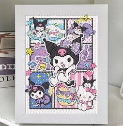 Kawaii Fest: Adorable Cartoon Cat & Friends 5D Diamond Painting Kit, Full Drill Art Set for Cute Craft Lovers & Decor