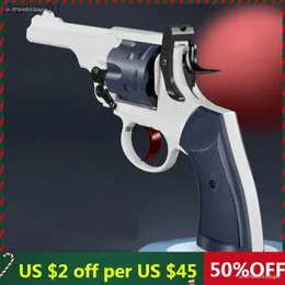 Gun Toys Toy Gun Revolver Pistol Handgun Launcher Foam Darts Pneumatisk skjutmodell för vuxna pojkar barn YQ240314