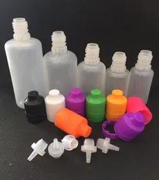 Bottiglie di plastica colorate 3 ml 5 ml 10 ml 15 ml 20 ml 30 ml 50 ml 60 ml 100 ml 120 ml Bottiglie contagocce per liquidi E con punte lunghe e sottili Tappo antimanomissione2553198