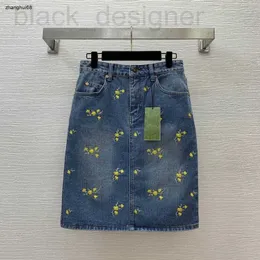 Saias designer de luxo mulheres saia roupas para senhoras verão bordado cintura alta casual jeans qualidade overskirt jan 16 bhaj