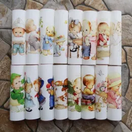 Tkanina 16pcs/działka ręcznie pikowanie torby tecido anioł patchwork Dziecka cyfrowy obraz malarstwo tkanina bawełniane ręcznie barwione szycie patchwork