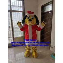 Kostiumy maskotki Plush Furry Christmas Dog Mascot Costume dla dorosłych kreskówek strój postaci Rekwizyty do wydajności Commercial Street ZX2941