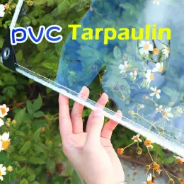 Nets Thickened Outdoor Transparent PVC Tarpaulin Rainproof Cloth Garden Pergola Clear Tarp Plant Shed Protection Tarpaulin Rain Cover