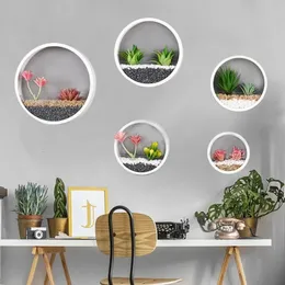 Nordic Home Decoration Vase Wall Hanging Flower Pot Room Hanging Accessories Basket Flower Container Home Decoration planter pot 240311