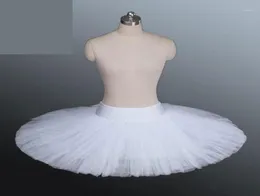 مرحلة ارتداء الطبق الاحترافي توتو أبيض أبيض أبيض رقص رقص للنساء للتنورة البالغة مع ملابس داخلية 6296510