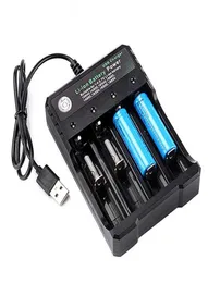 USB 18650バッテリー充電器1 2 3 4スロットAC 110V 220V 37V充電式リチウムバッテリーのデュアル充電3337575