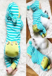 Criança roupa bebê boutique roupas listrado escalado macacão conjunto geral com capuz macacão outono menino menina roupas crianças terno 3684602