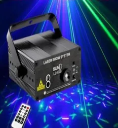 Ny Bluegreen Remote Control Laser Lighting Sony 3hole Mönster 24 Bar KTV Light VoiceaActivated Laser Stage Lights flash2673552